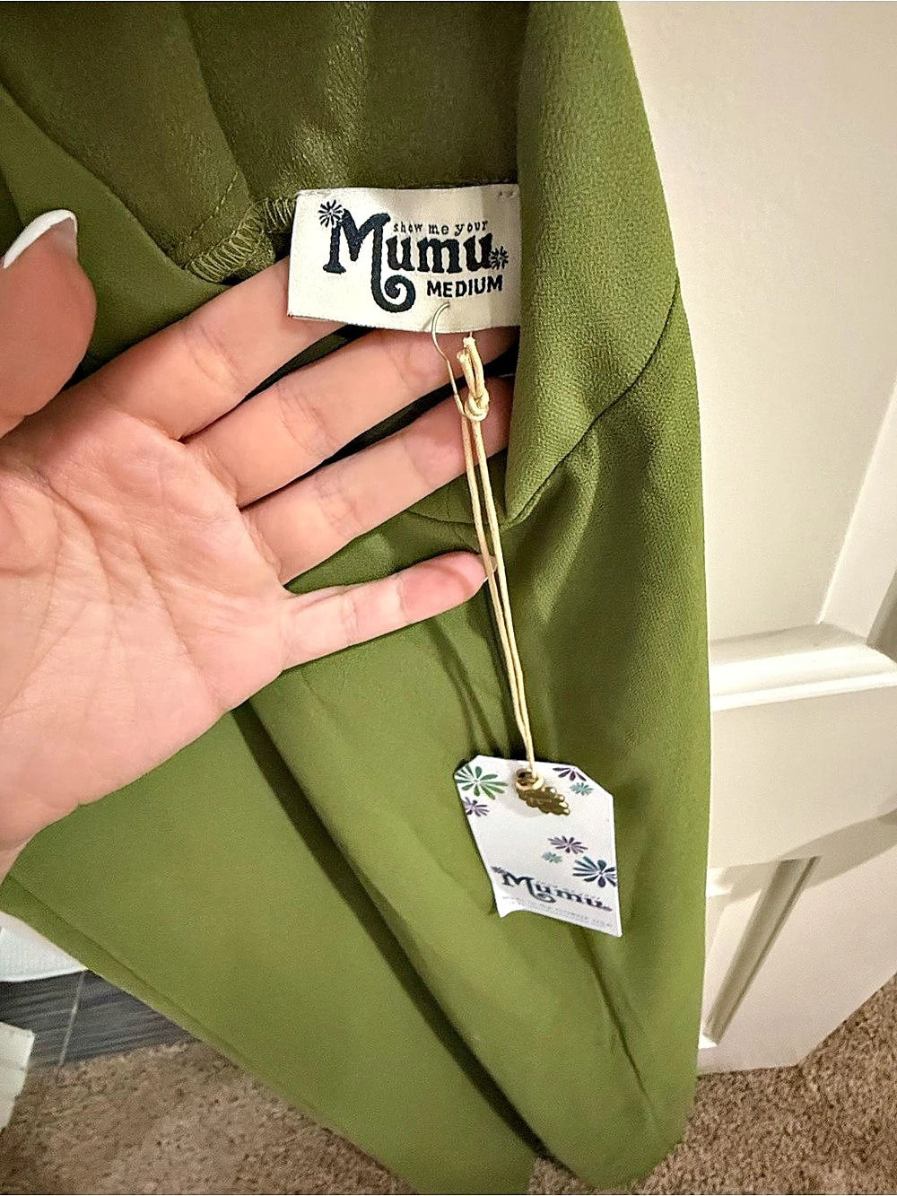 Show Me Your Mumu Olive Green Cutout Maxi Dress - NWT! - Picture 3 of 5